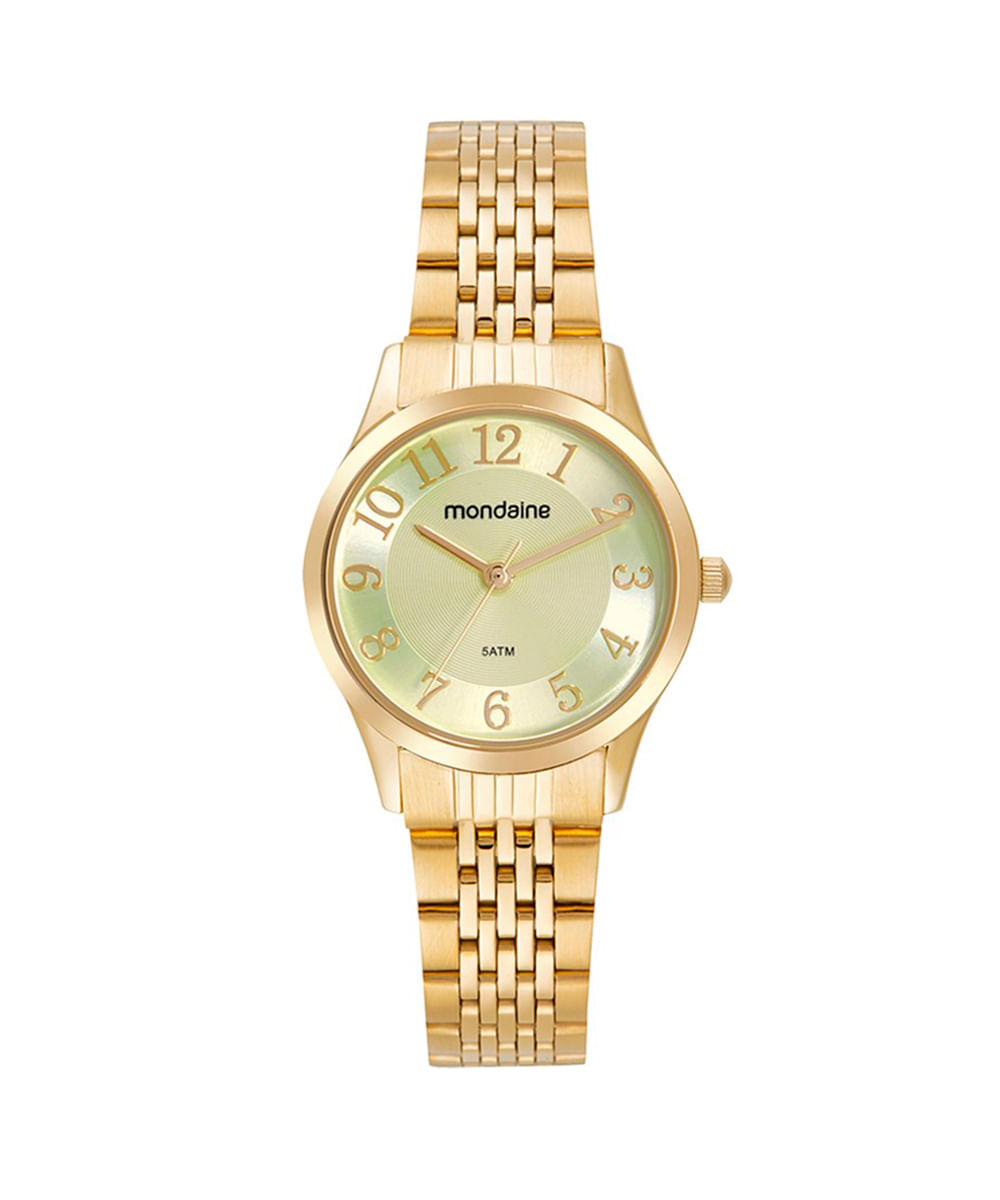 relógio mondaine analógico 32697lpmvde1k dourado