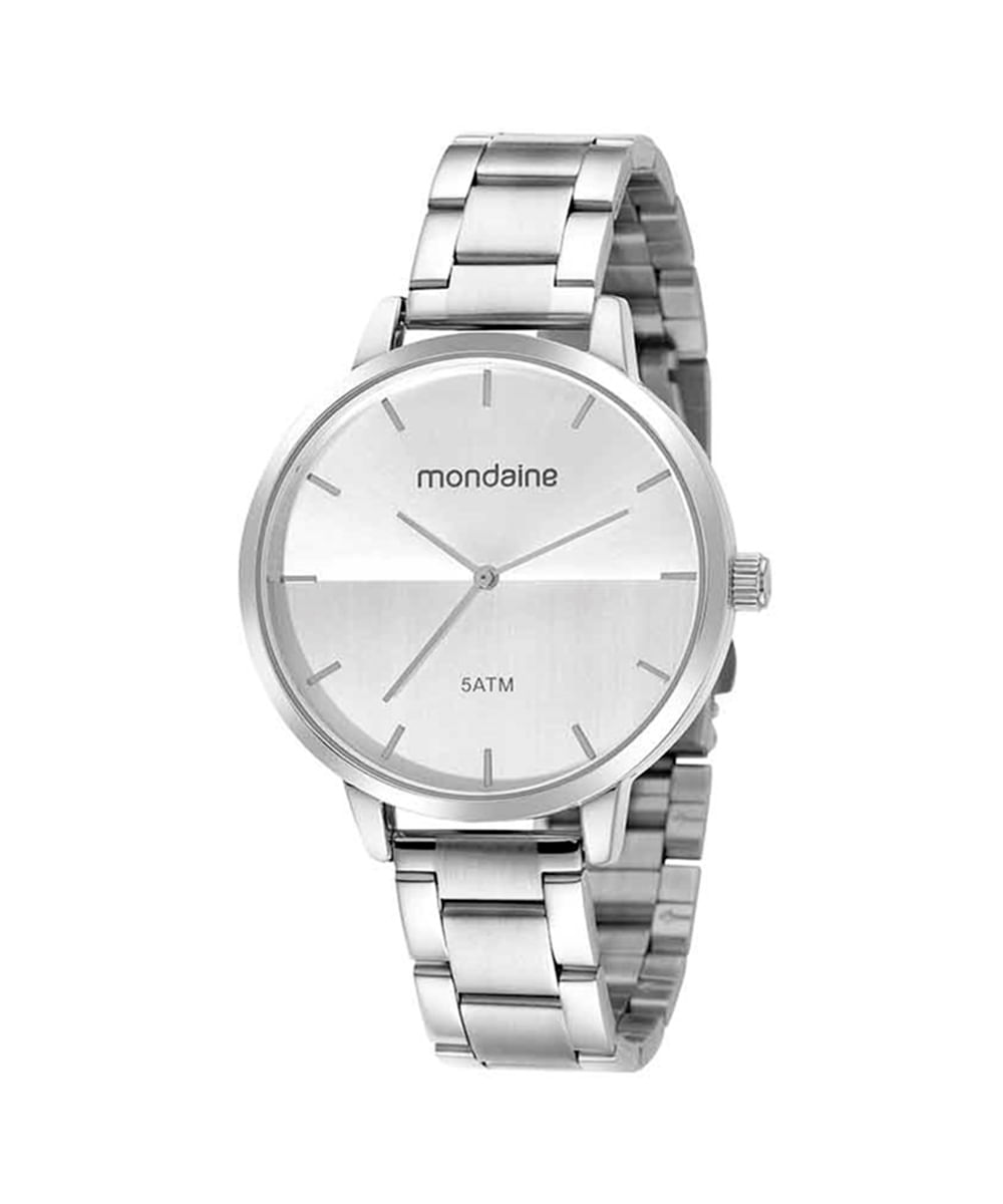 relógio mondaine analógico 32387l0mvne2ka prateado