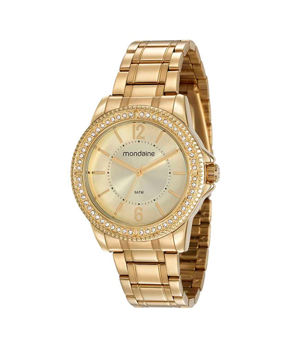 relógio mondaine analógico 53601lpmvde4kb dourado