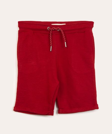 BERMUDA DE MALHA BART KIDS - VERMELHO ESCURO 4 BERMUDA DE MALHA BART KIDS - VERMELHO ESCURO 4