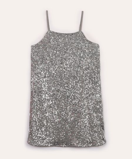 vestido curto juvenil de paetê prateado 12 vestido curto juvenil de paetê prateado 12