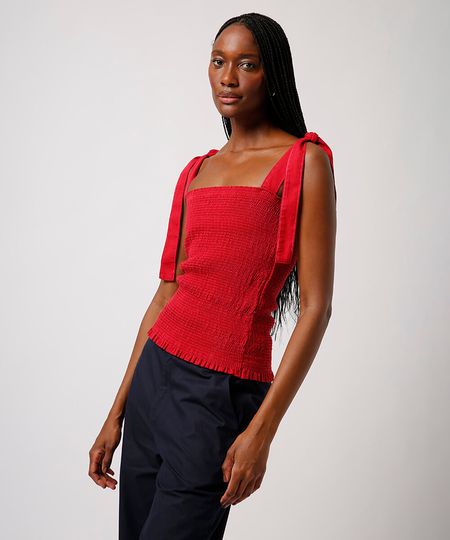 regata com lastex e amarração mindset vermelho GG regata com lastex e amarração mindset vermelho GG