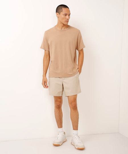 short jogger de sarja - kaki P