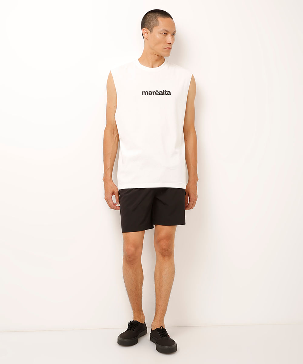 short cargo cós com cordão - preto