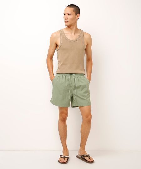short curto com cordão verde M short curto com cordão verde M