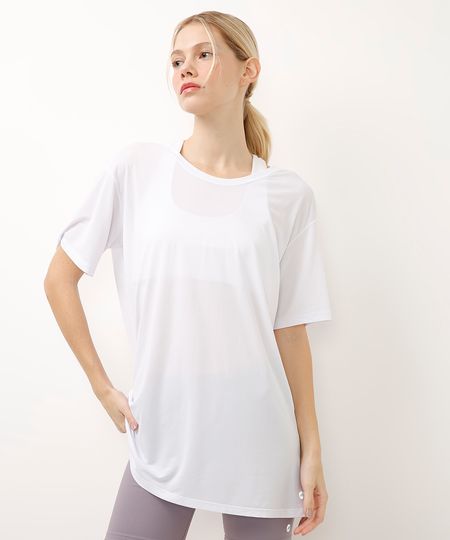 camiseta esportiva ace decote costas branca P