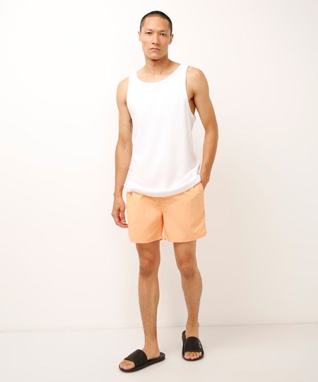 short curto com cordão laranja M
