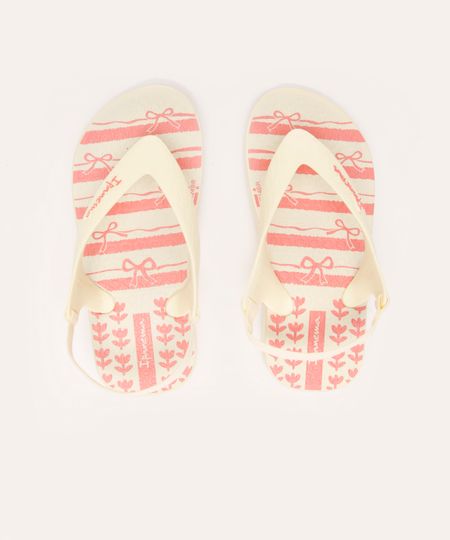 chinelo infantil classic baby bege 17-18