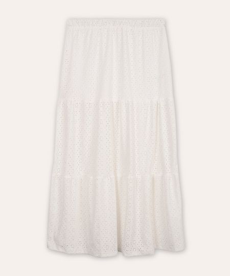 saia longa juvenil de laise floral off white 10
