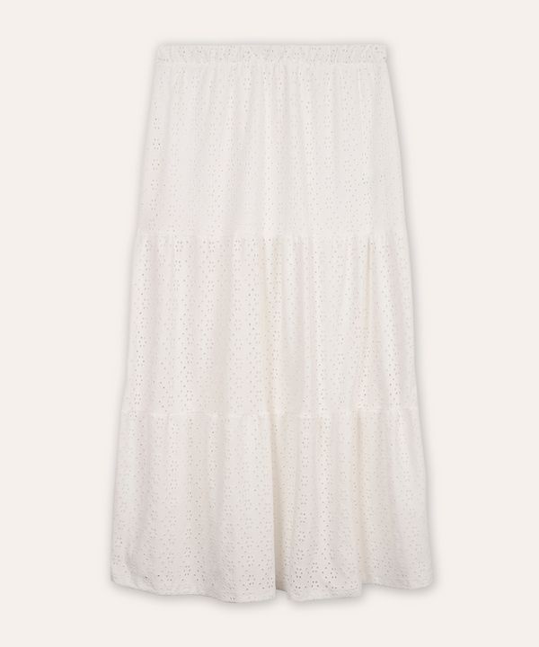 saia longa juvenil de laise floral off white 16