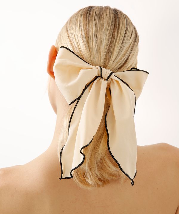 laço de cabelo bicolor bege UNICO