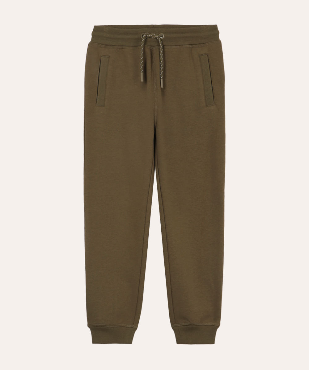 calça jogger infantil de moletom verde