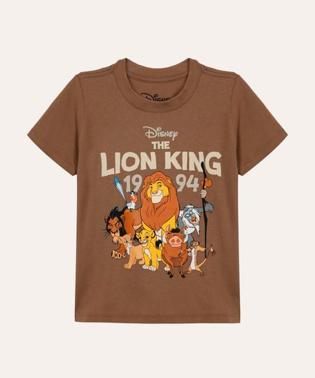 camiseta infantil de algodão o rei leão marrom 8