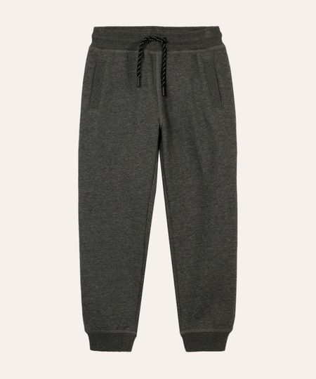 calça jogger infantil de moletom cinza 6