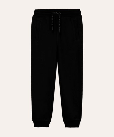calça jogger infantil de moletom preta 8 calça jogger infantil de moletom preta 8