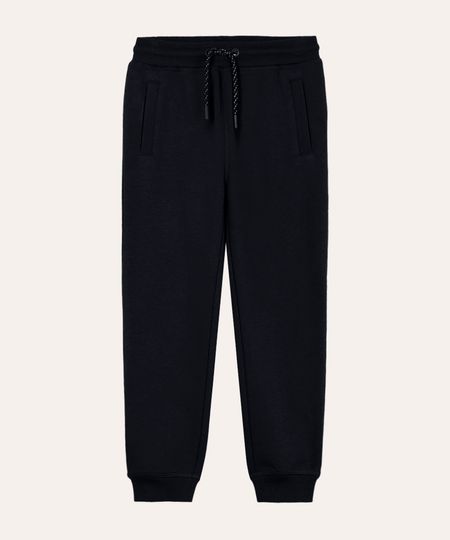 calça jogger infantil de moletom azul 4