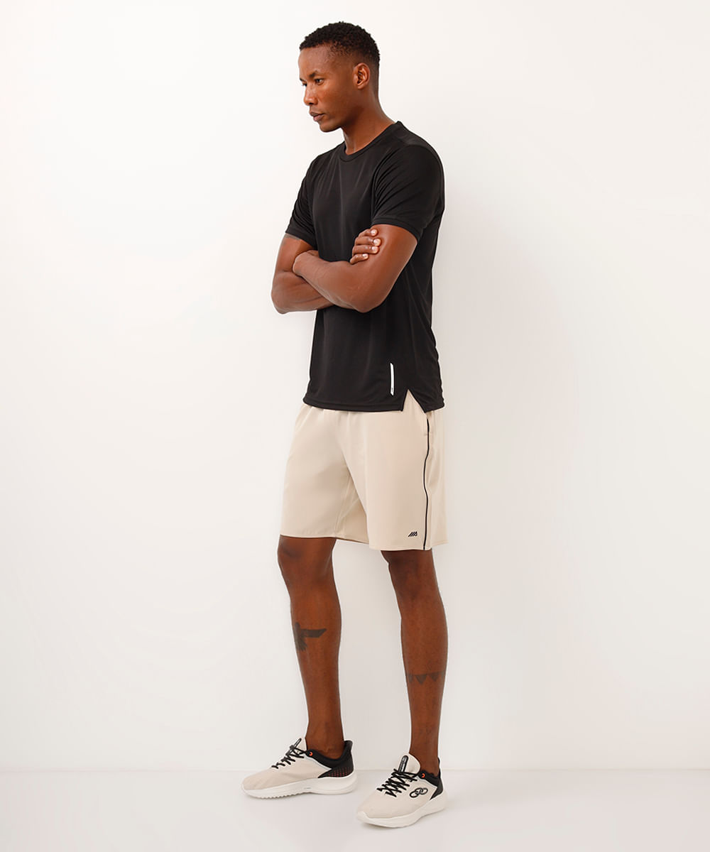 bermuda com bolsos esportiva ace bege