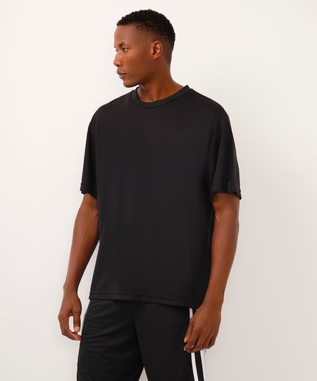 camiseta esportiva ace oversized preta M