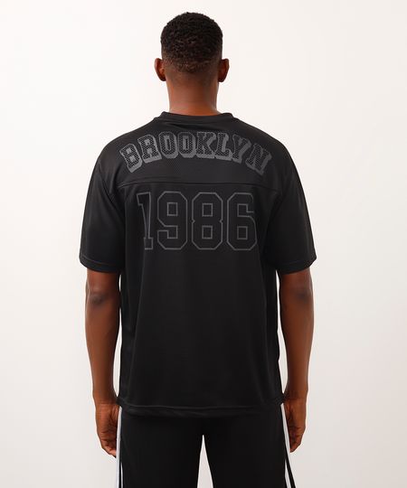 camiseta esportiva ace oversized preta M