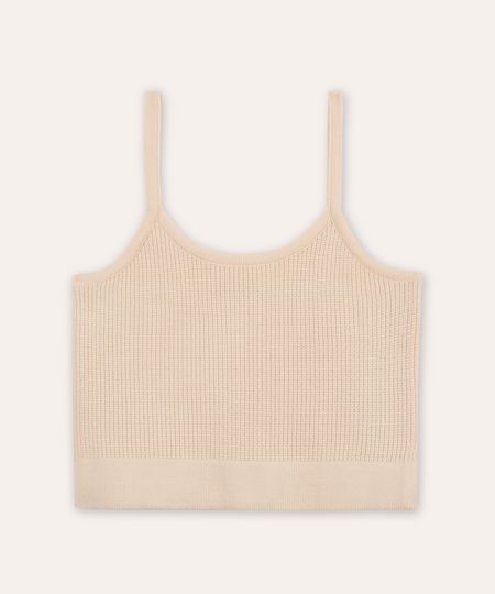 cropped de tricot juvenil alça fina - off white 10 cropped de tricot juvenil alça fina - off white 10