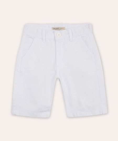bermuda de sarja infantil bolso chino branca 10 bermuda de sarja infantil bolso chino branca 10