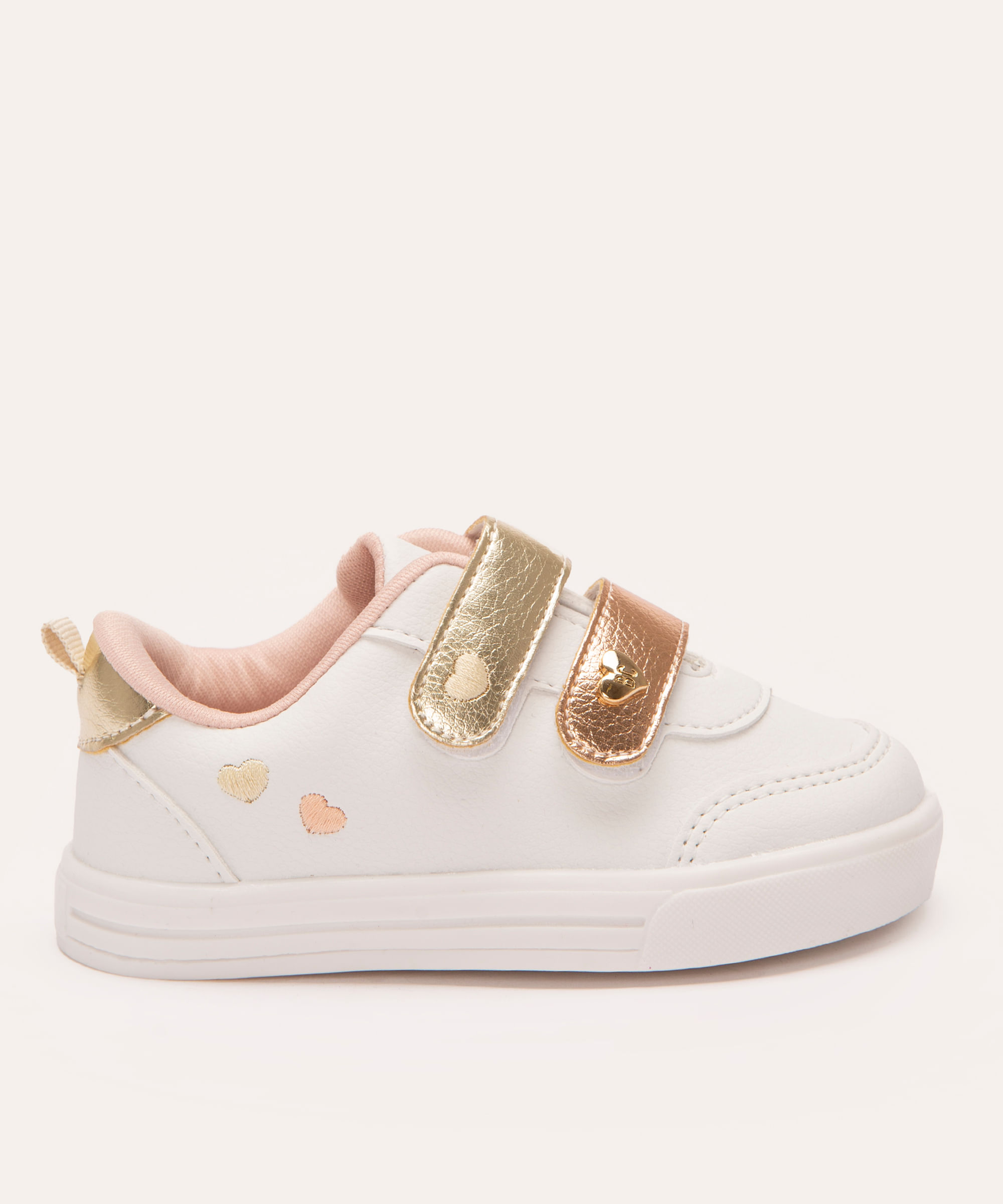 tênis infantil com velcro metalizado branco tênis infantil com velcro metalizado branco