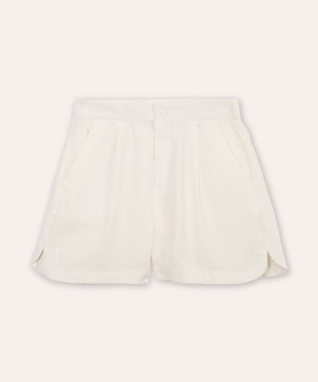 short clochard juvenil de viscose off white 10