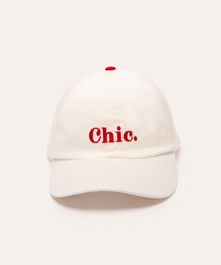 boné de sarja aba curva chic branco UNICO