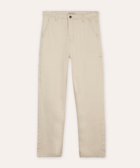 calça skater juvenil de sarja off white 10