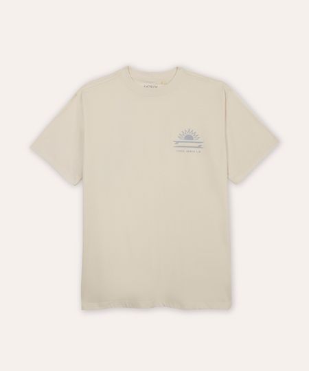 camiseta de algodão juvenil venice beach bege 16