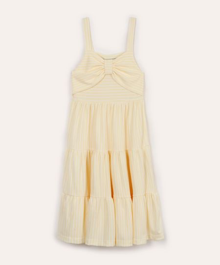 vestido marias infantil listrado amarelo 6