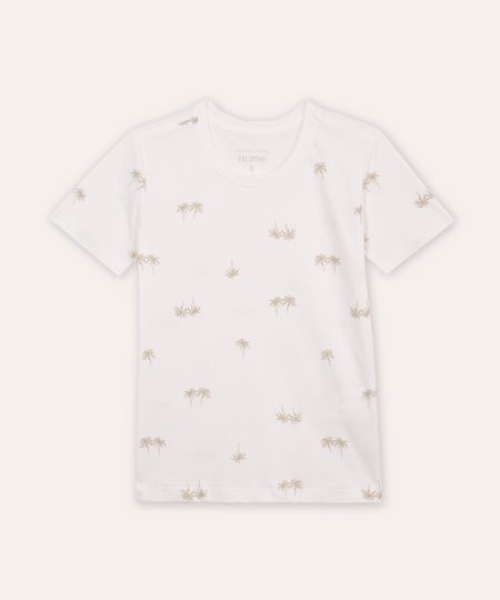 camiseta de algodão infantil coqueiros off white 4 camiseta de algodão infantil coqueiros off white 4