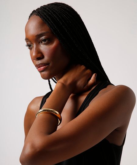 bracelete minimalista mindset dourado UNICO
