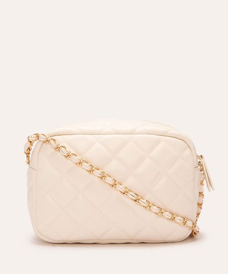 bolsa matelassê com alça transversal branca UNICO bolsa matelassê com alça transversal branca UNICO