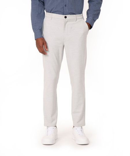 calça chino slim de alfaiataria masculina com elástico no cós cinza 38 calça chino slim de alfaiataria masculina com elástico no cós cinza 38