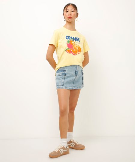 short saia cargo jeans azul 38 short saia cargo jeans azul 38