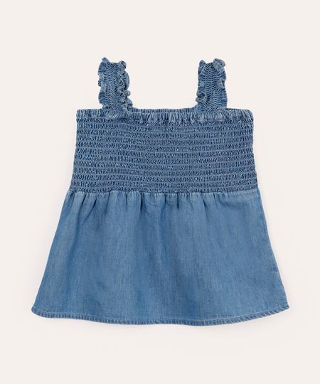 blusa infantil jeans com lastex azul 6 blusa infantil jeans com lastex azul 6