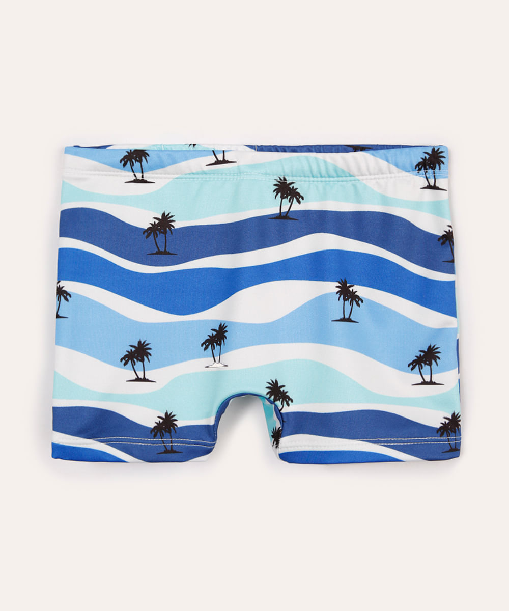 sunga infantil boxer coqueiro colorida