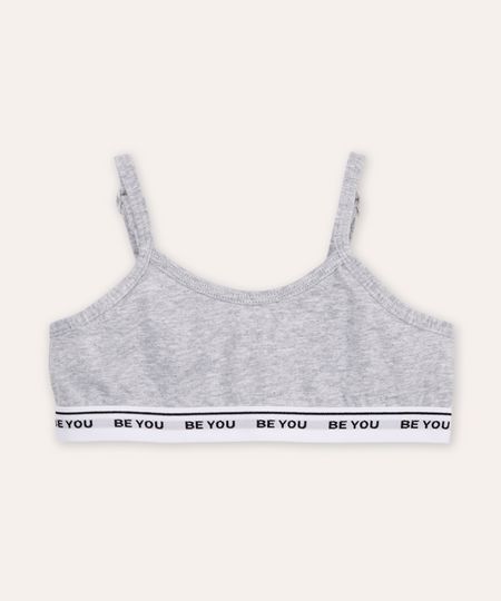 top infantil de algodão cinza M top infantil de algodão cinza M