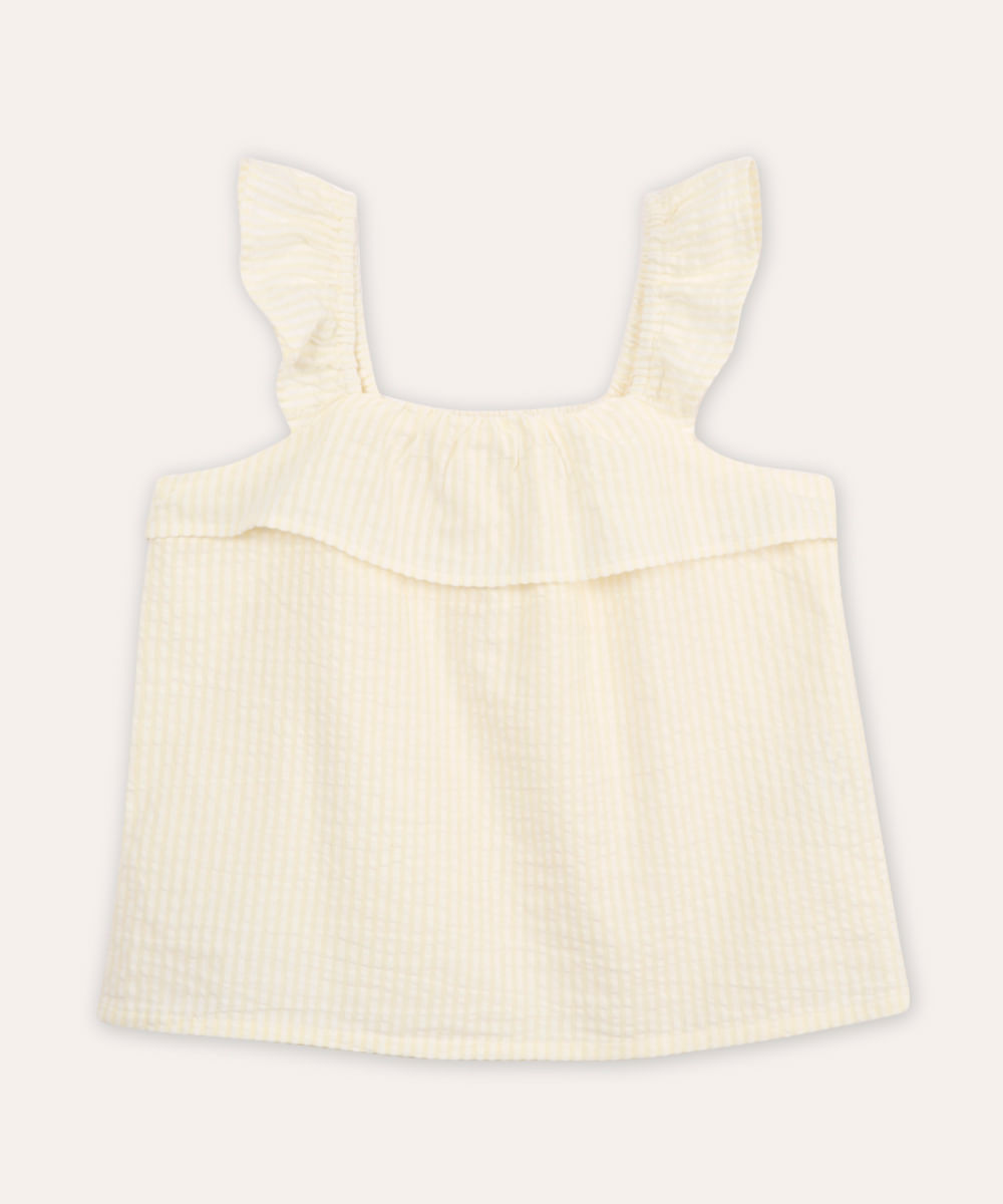 blusa infantil de algodão listrada colorida