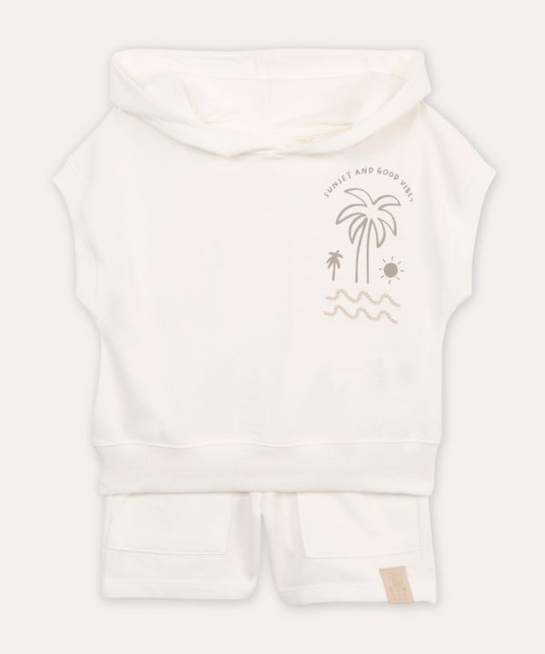 conjunto infantil de moletom off white 2