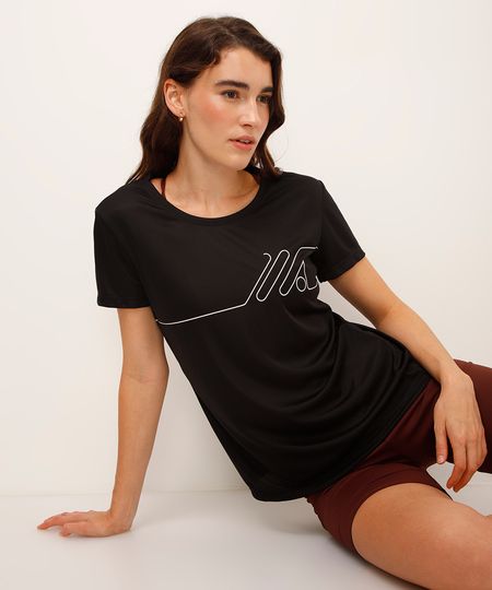 camiseta manga curta esportiva ace preta M