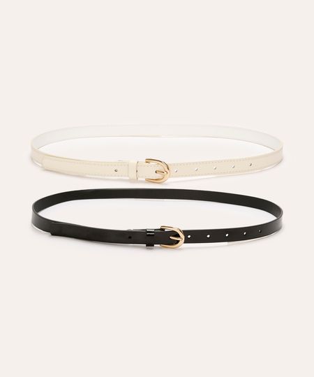 kit de 2 cintos fivela redonda colorido 85CM kit de 2 cintos fivela redonda colorido 85CM