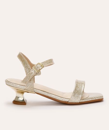 sandália infantil salto baixo metalizada molekinha dourada 26 sandália infantil salto baixo metalizada molekinha dourada 26