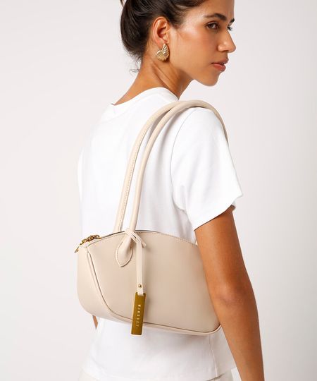 bolsa shoulder estruturada mindset bege UNICO
