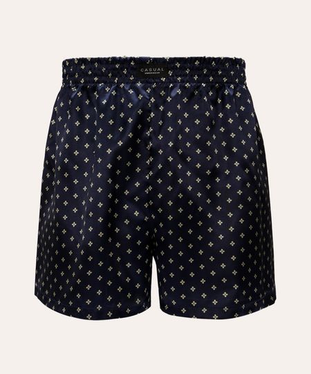 samba canção acetinada estampada azul P samba canção acetinada estampada azul P