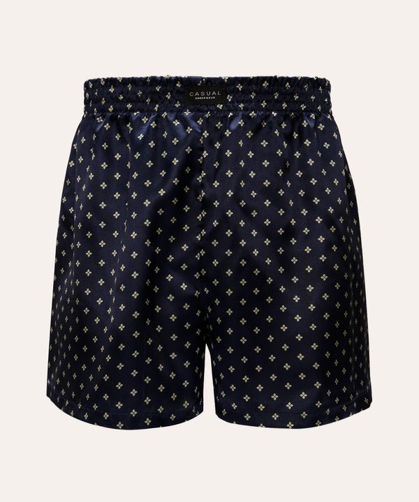 samba canção acetinada estampada azul M