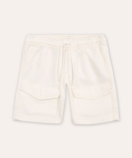 bermuda de sarja infantil bolsos cargo off white 6 bermuda de sarja infantil bolsos cargo off white 6