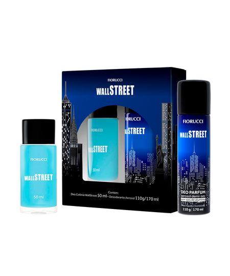 kit wall street colônia e desodorante aerosol UNICO