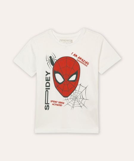 camiseta infantil de algodão homem aranha off white 4 camiseta infantil de algodão homem aranha off white 4